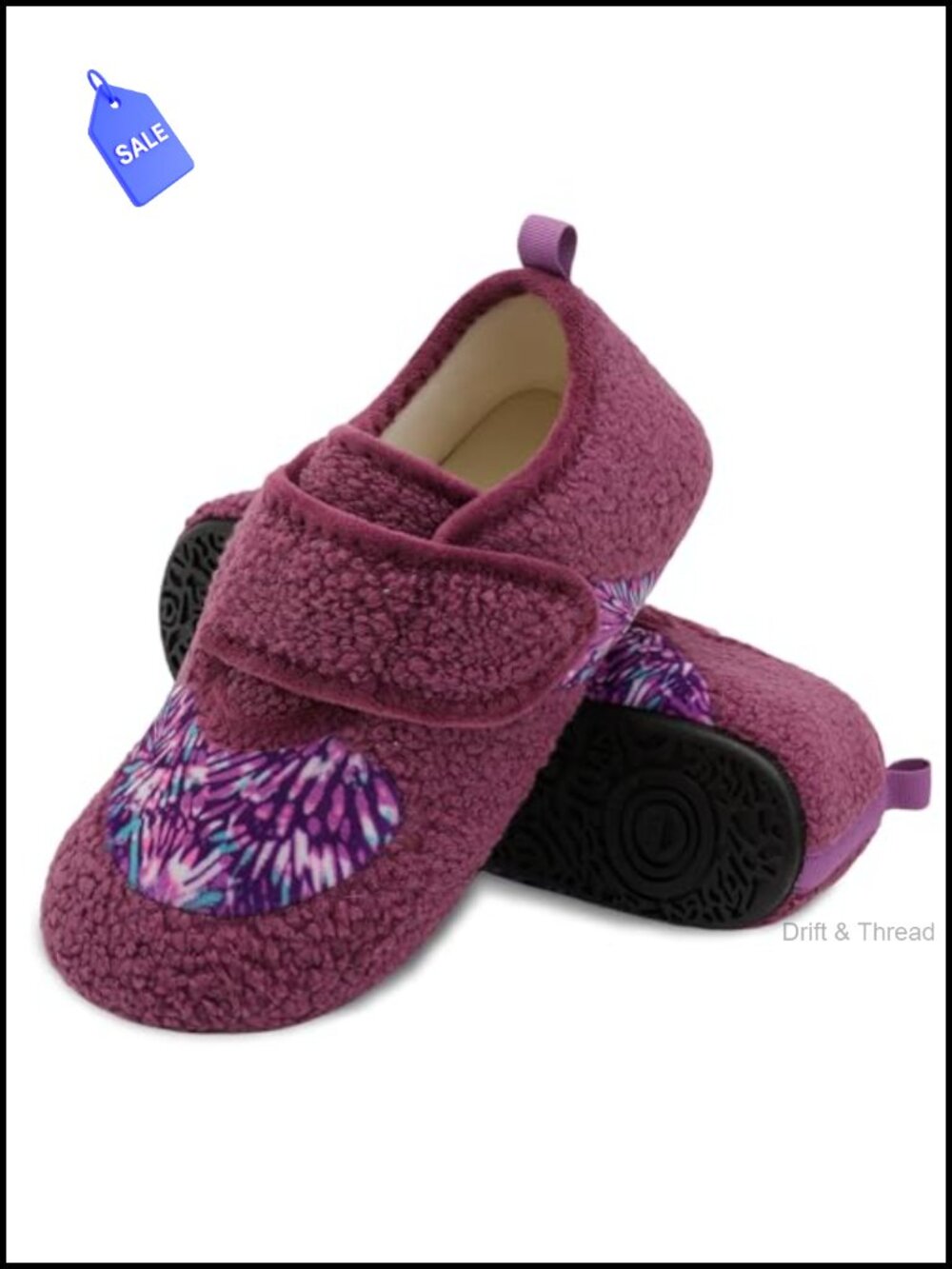 Womens Adjustable Wide Diabetic Slippers Soft Lightweight House Shoes